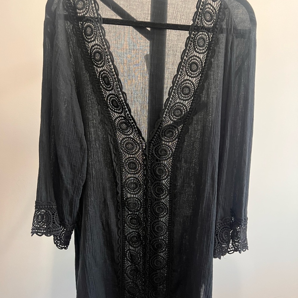 La Blanca Sheer Black Cover-Up